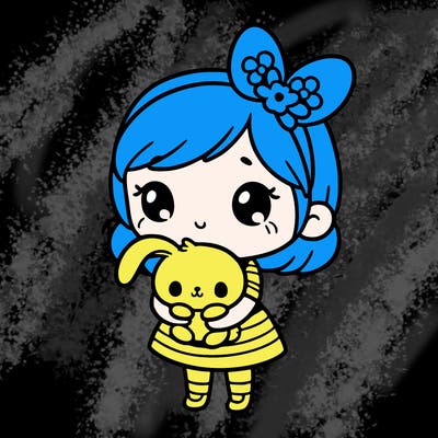 girl holding bunny