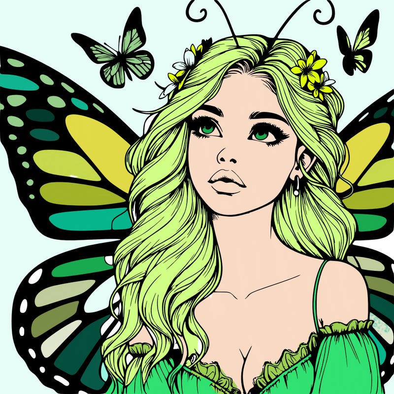 butterfly fairy realistic girl
