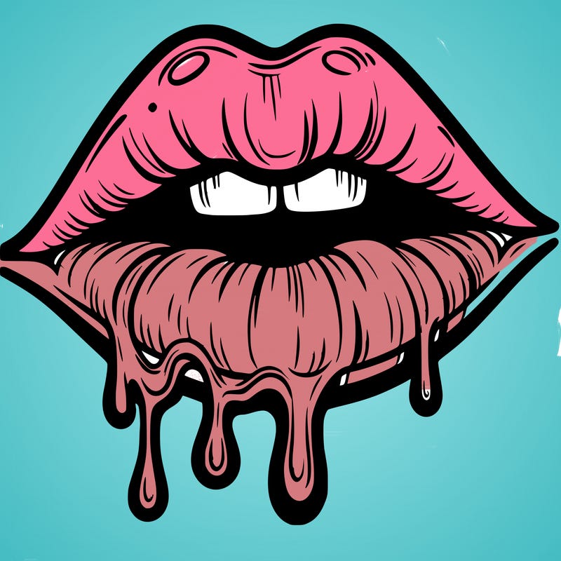 lips that look realistic and drip