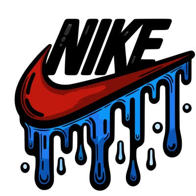 dripping nike logo