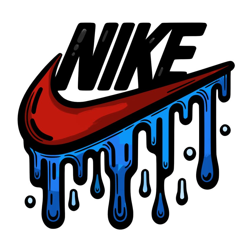 dripping nike logo