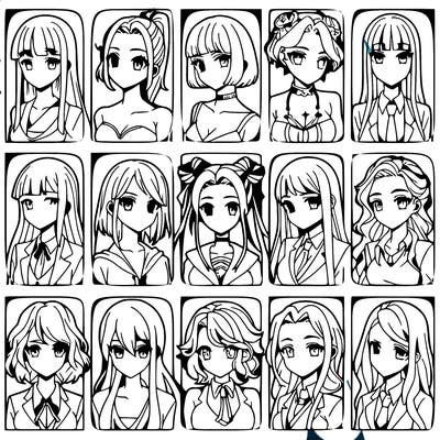 girls that look diffrent anime