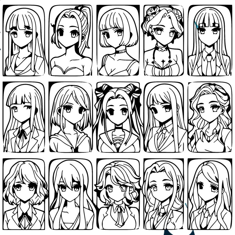 girls that look diffrent anime