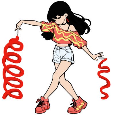 realistic girl danceing