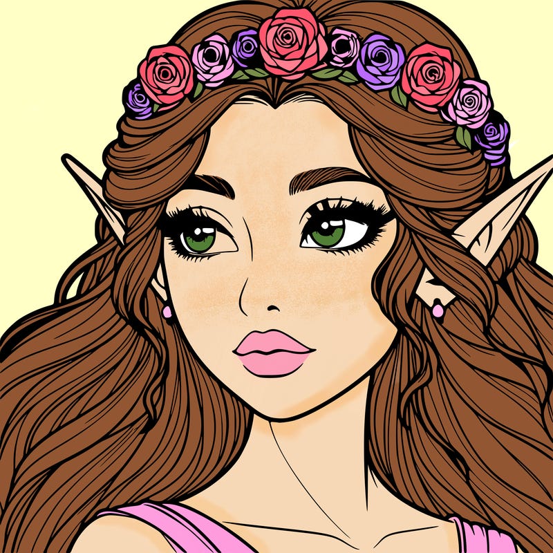 realistic beautiful elf princess