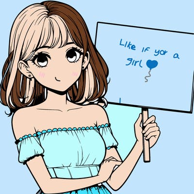 realistic pretty girl holding blank sign