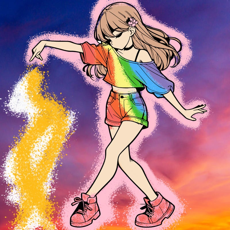 realistic girl danceing