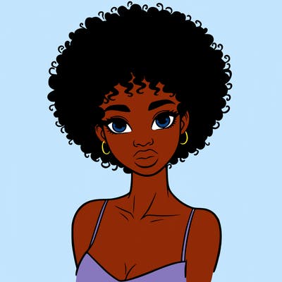 black woman with short hair