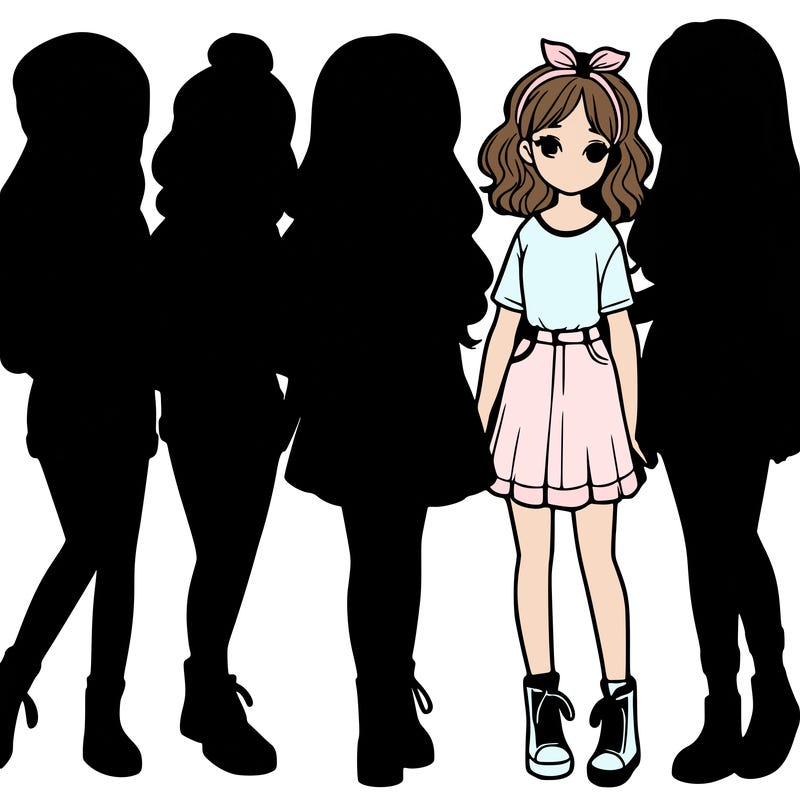 a group of five girls