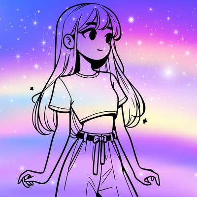 girl in a cute crop top