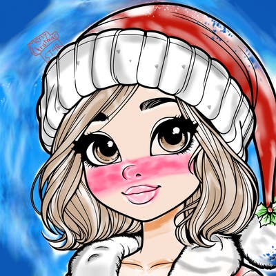 realistic christmas girl