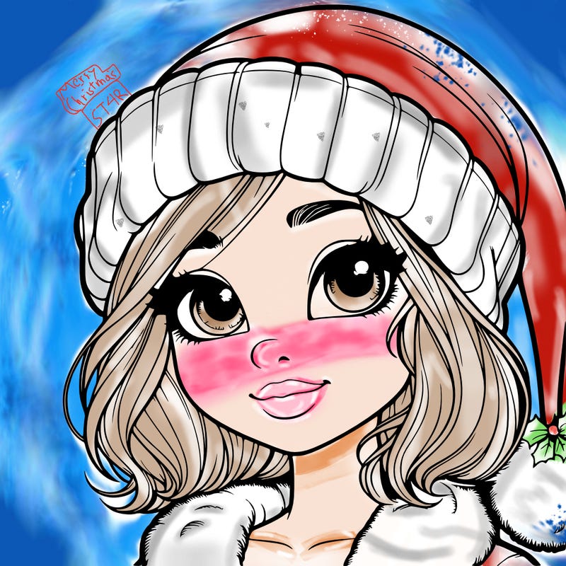 realistic christmas girl