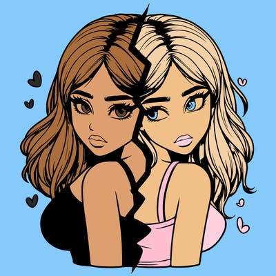 realistic girl split