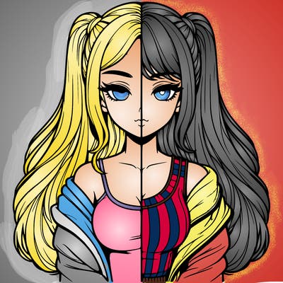 realistic girl split