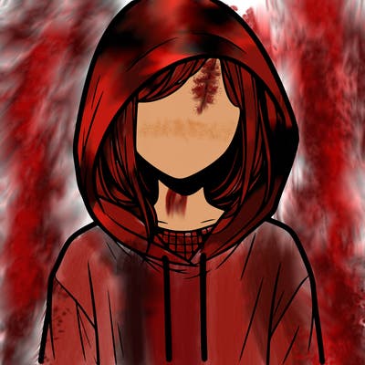 faceless girl in hoodie