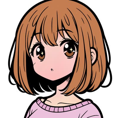 manga girl with bangs