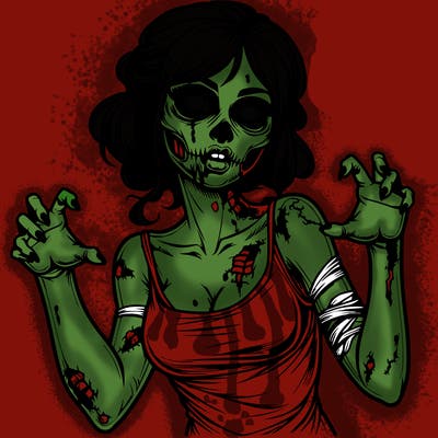 realistic zombie girl
