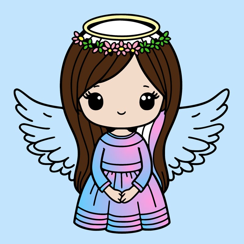 girl with angel wings
