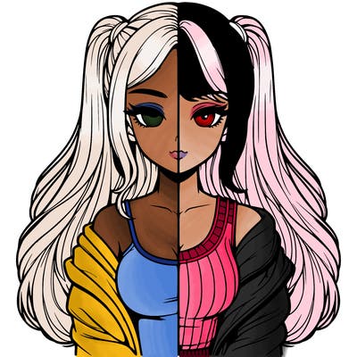 realistic girl split