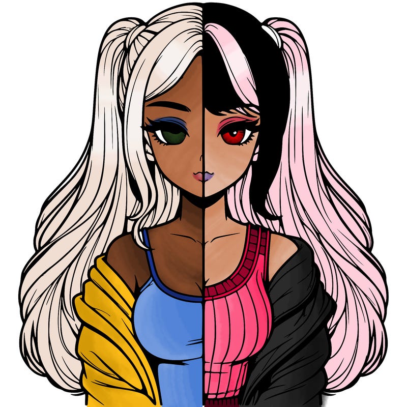 realistic girl split