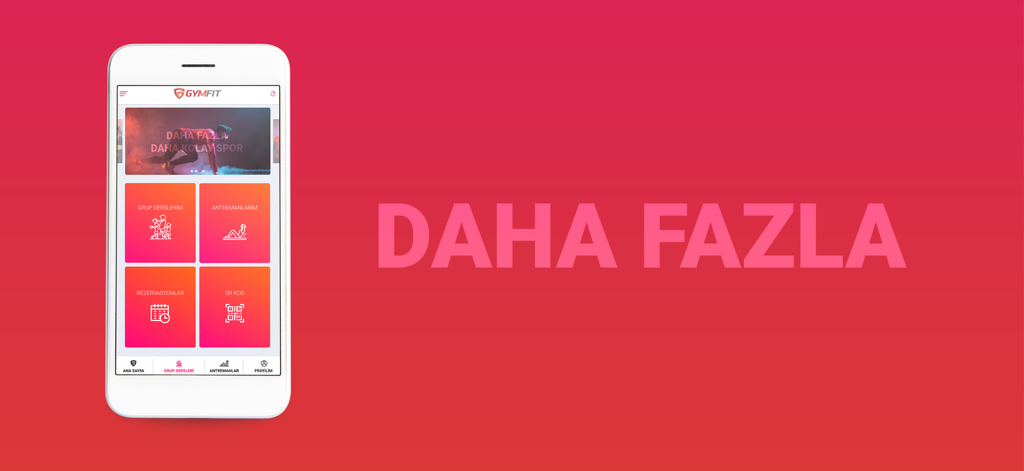 GYMFIT - GYMFIT mobile app dashboard showing fitness tracking and QR code features