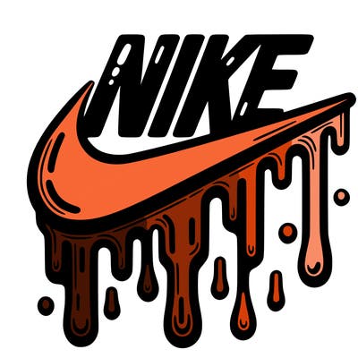 dripping nike logo