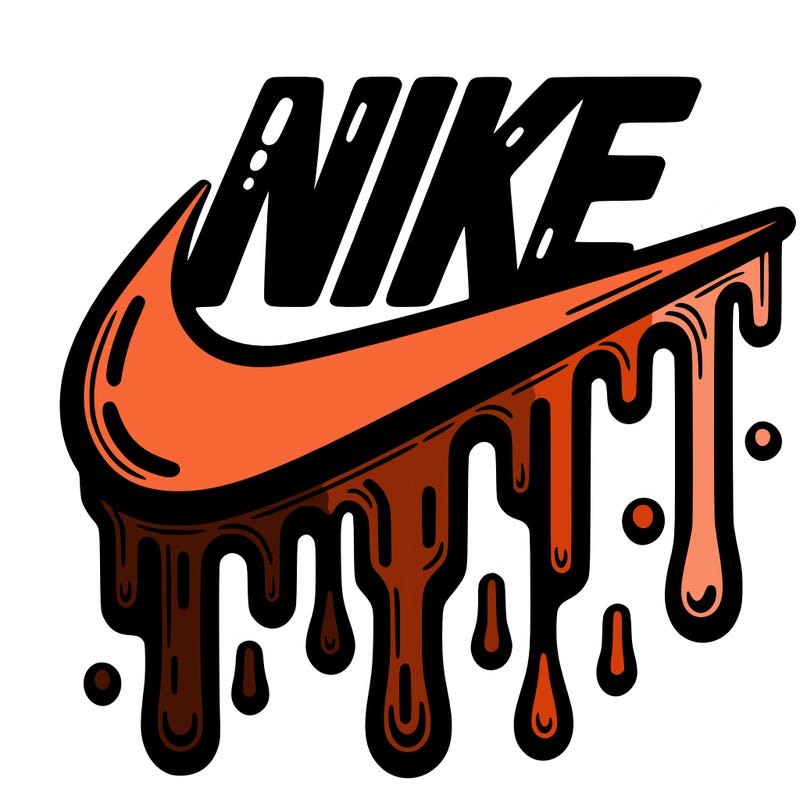 dripping nike logo