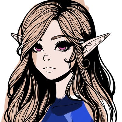 elf girl realistic dark fantasy