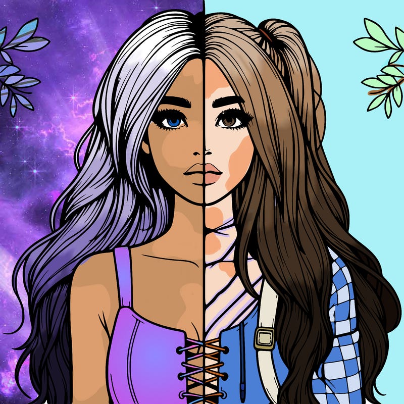 realistic girl split