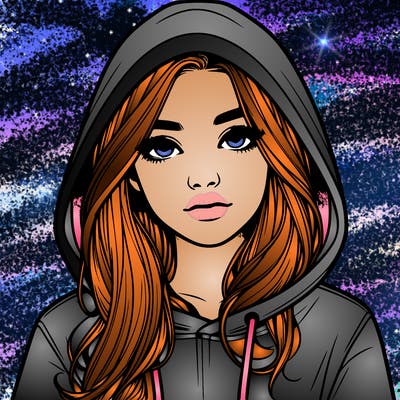 realistic girl with a hoodie
