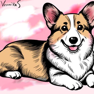 a realistic corgi