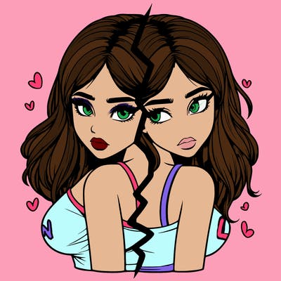 realistic girl split