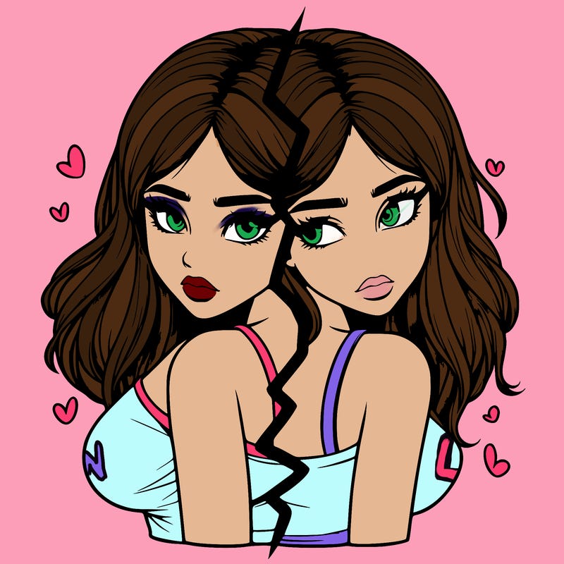 realistic girl split