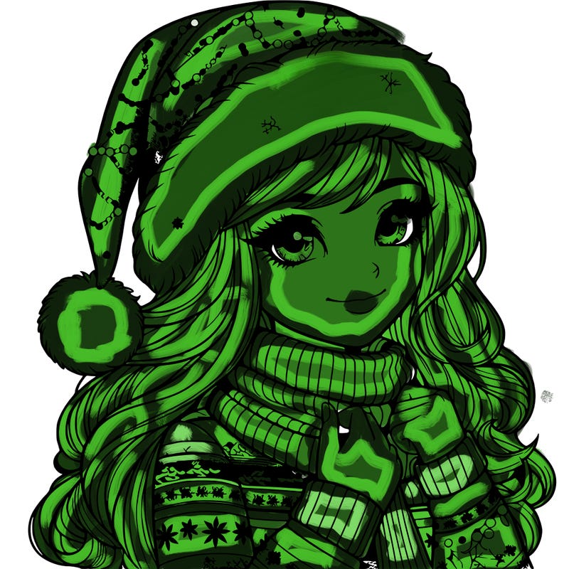 realistic christmas girl