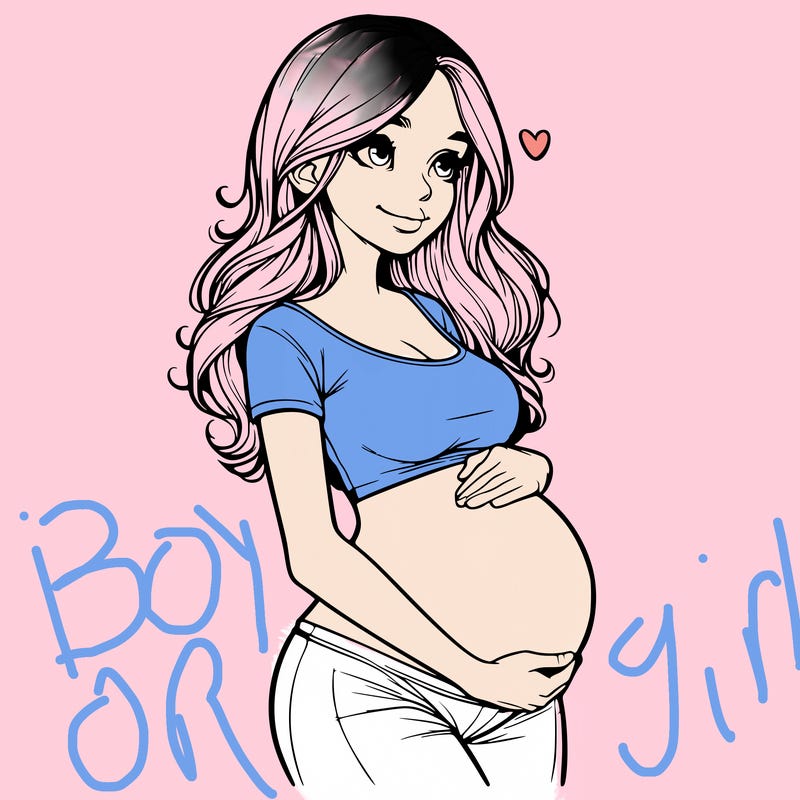 realistic pregnant girl