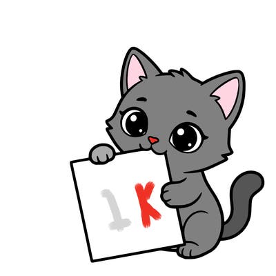 a small cat with a blank sheet of paper in its hand. the cat is sooooooo cute!