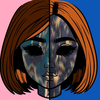 realistic girl split
