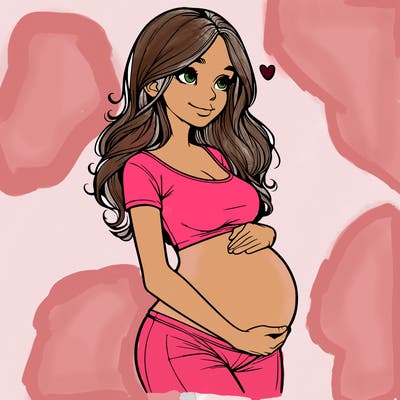 realistic pregnant girl