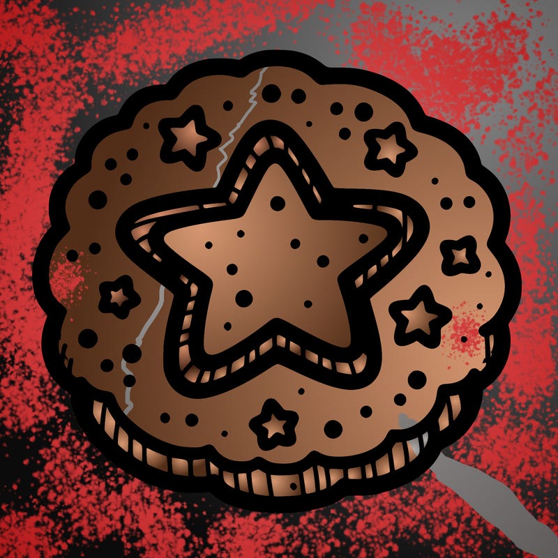a cookie with star shapes