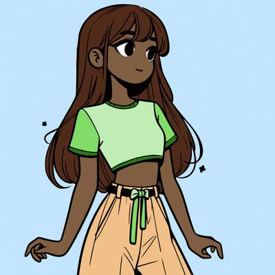 girl in a cute crop top