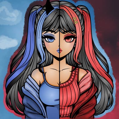 realistic girl split