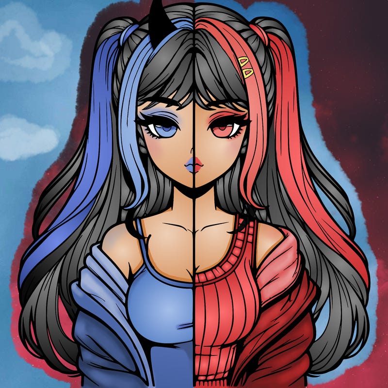 realistic girl split