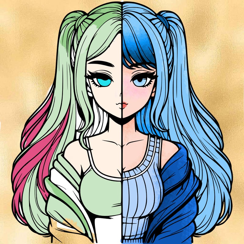 realistic girl split