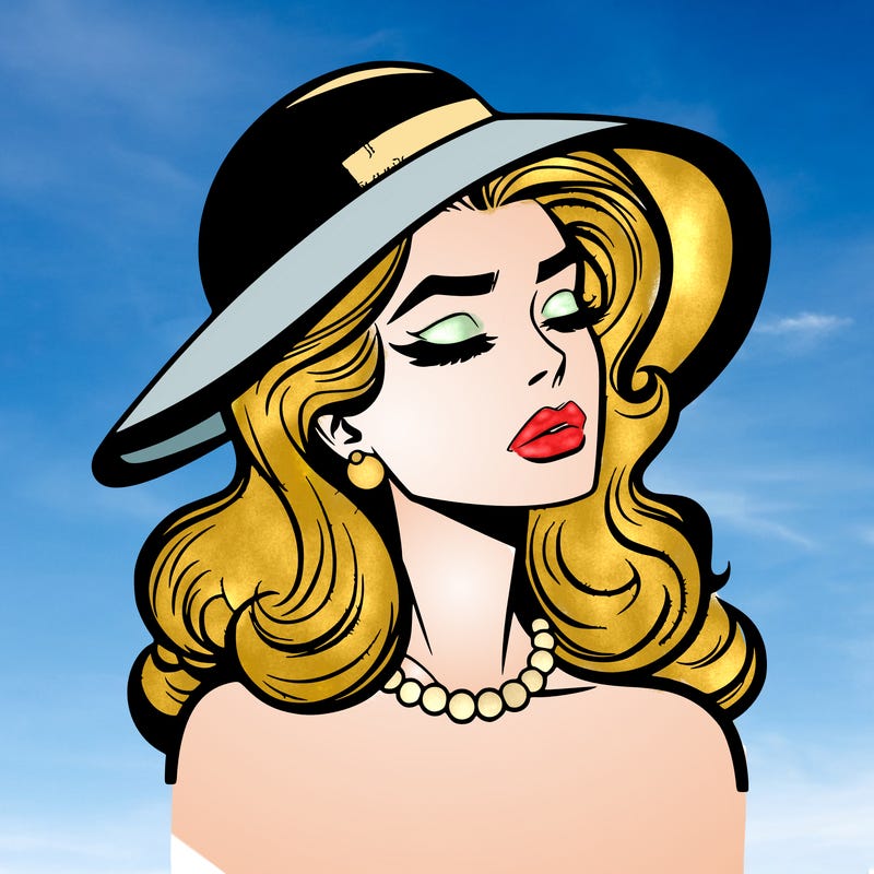 pop art style woman