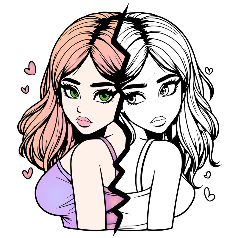 realistic girl split