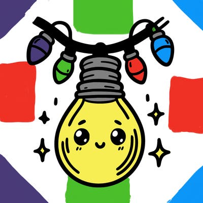 small bulb of a garland