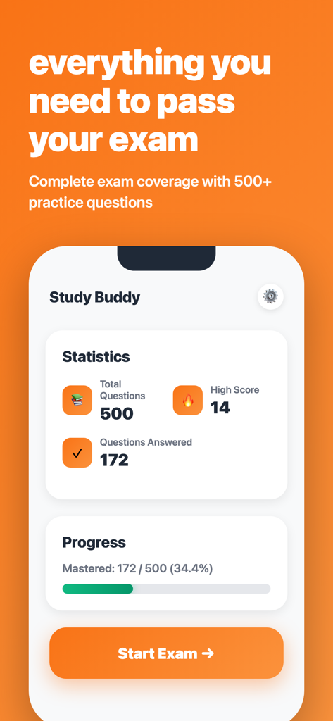 AZ-700 Azure Network Engineer - Mobile App-Oberfläche des AZ-700-Lernbegleiters mit Examensstatistiken und Fortschrittsverfolgungs-Dashboard