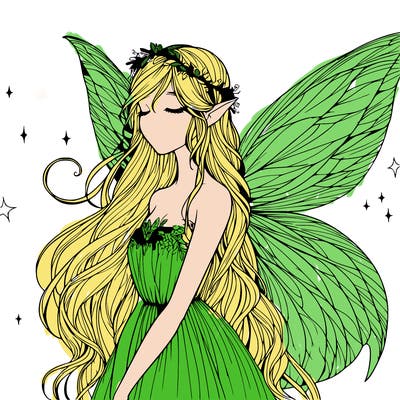 ethereal realistic fairy girl