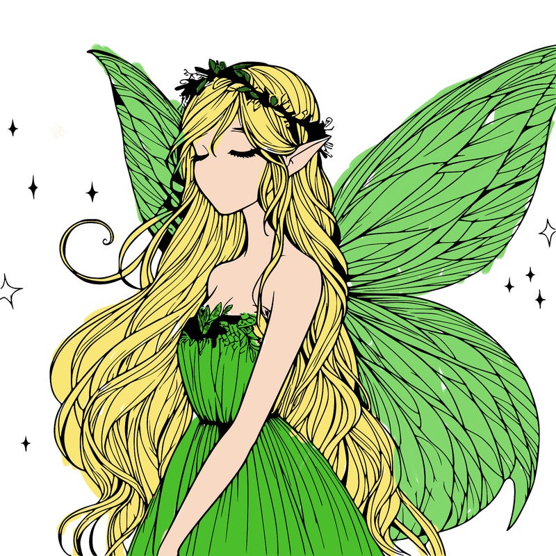 ethereal realistic fairy girl