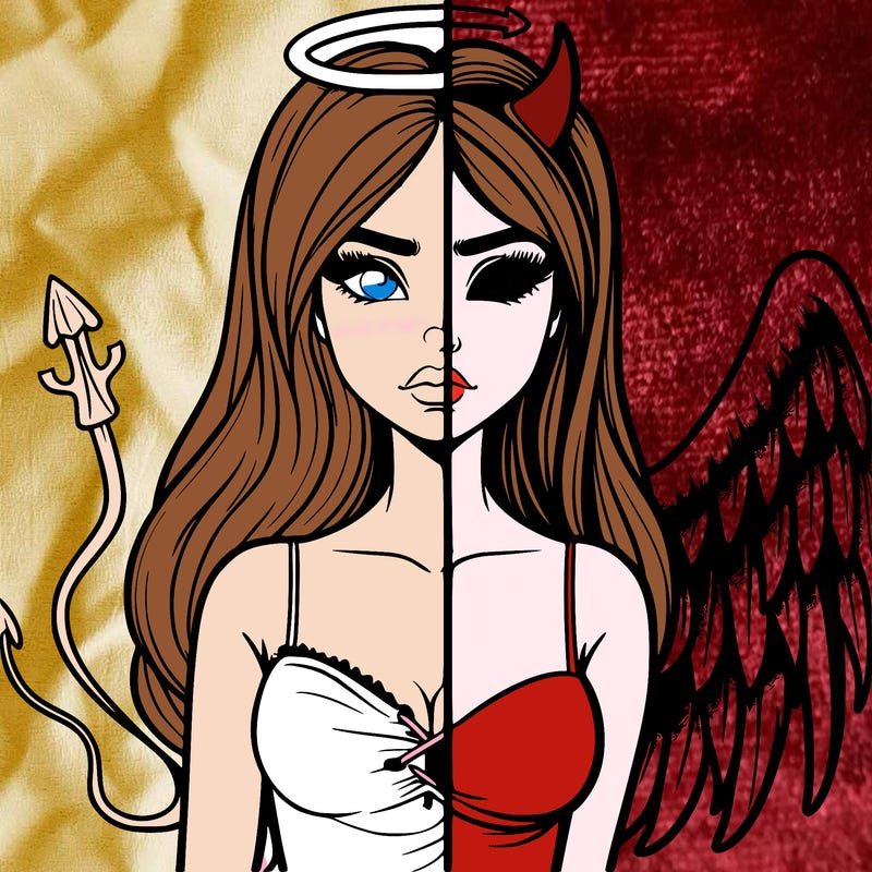 devil vs angel realistic girl